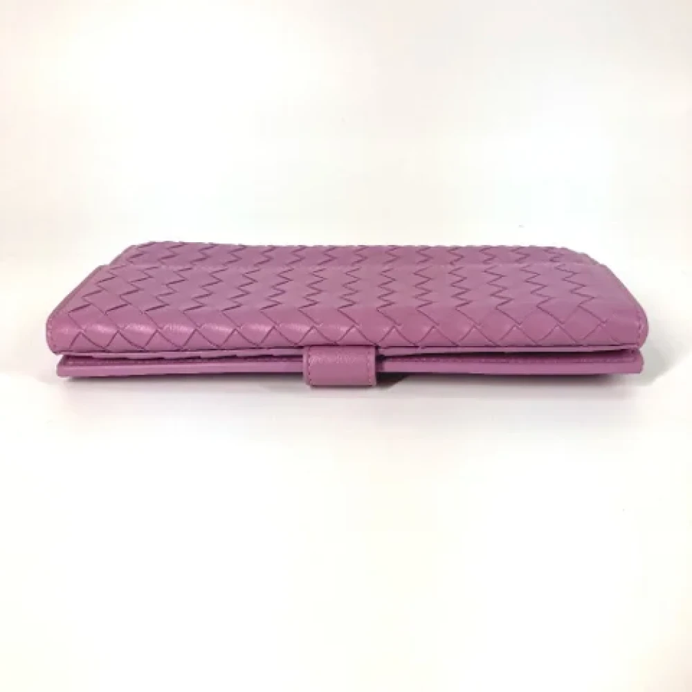 Bottega Veneta Vintage Pre-owned Leather wallets Purple Dames