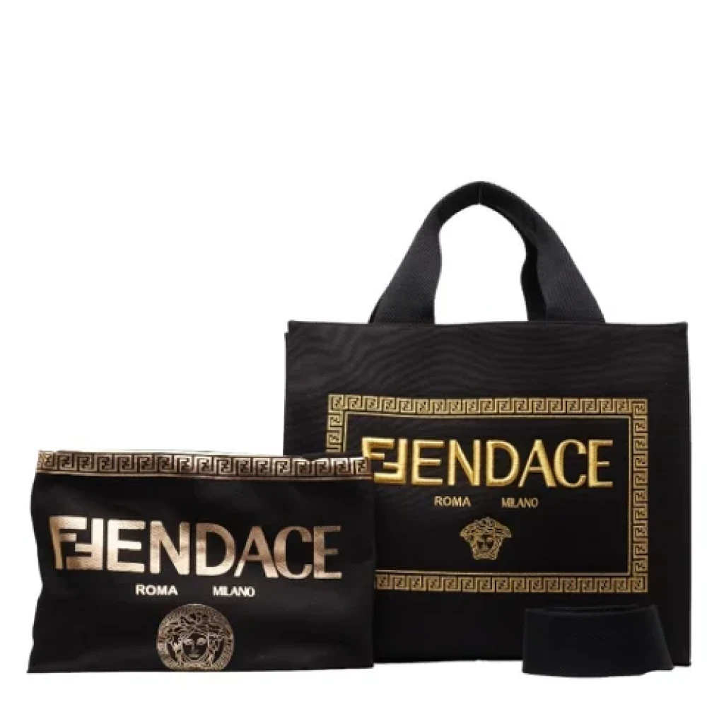 Fendi Vintage Pre-owned Canvas totes Black Dames
