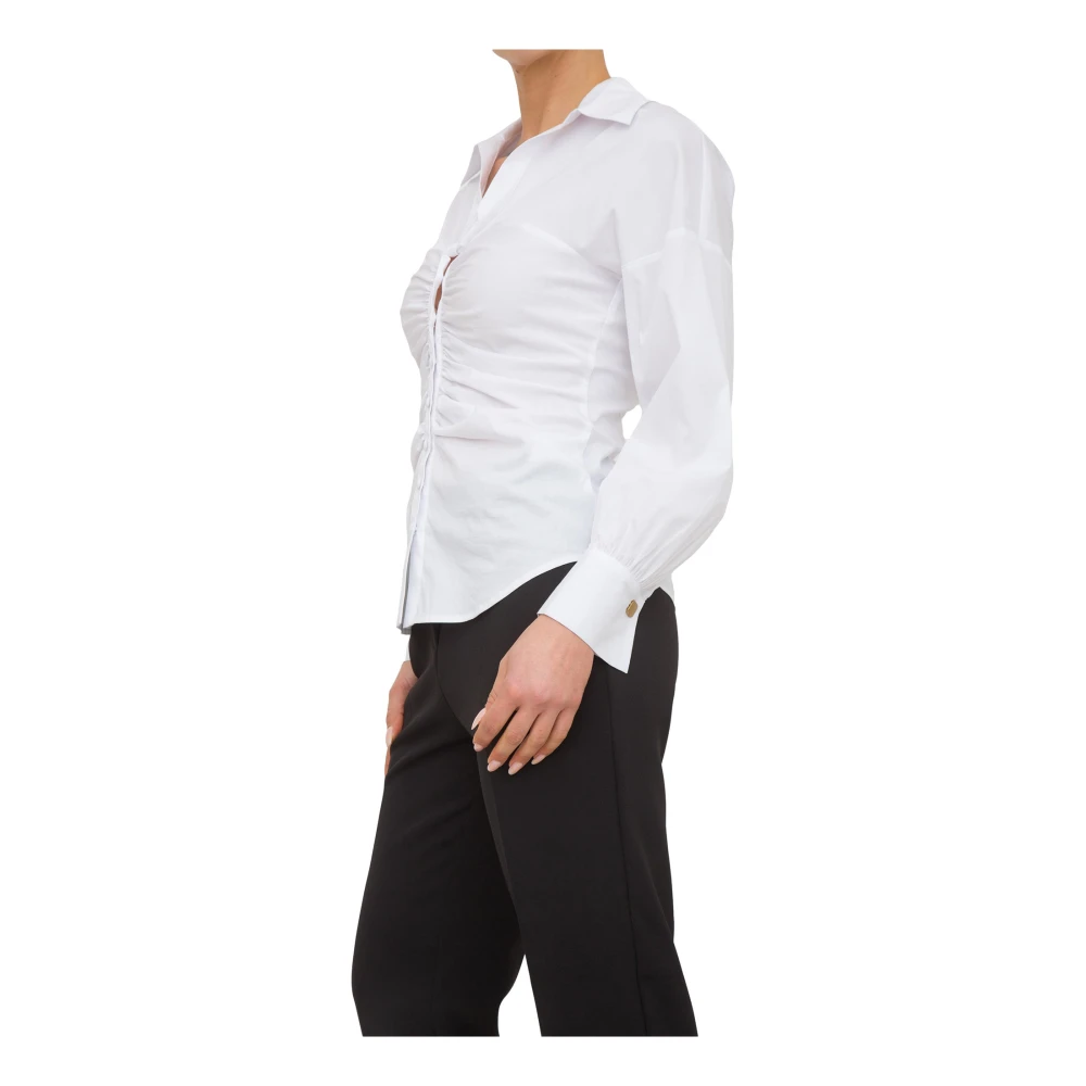 Nenette Witte Poplin Overhemd White Dames