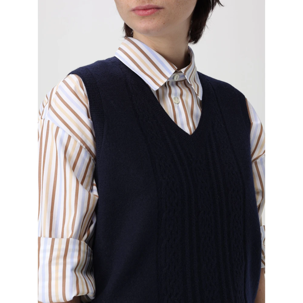 A.p.c. Coco Gebreide Vest Trui Blue Dames