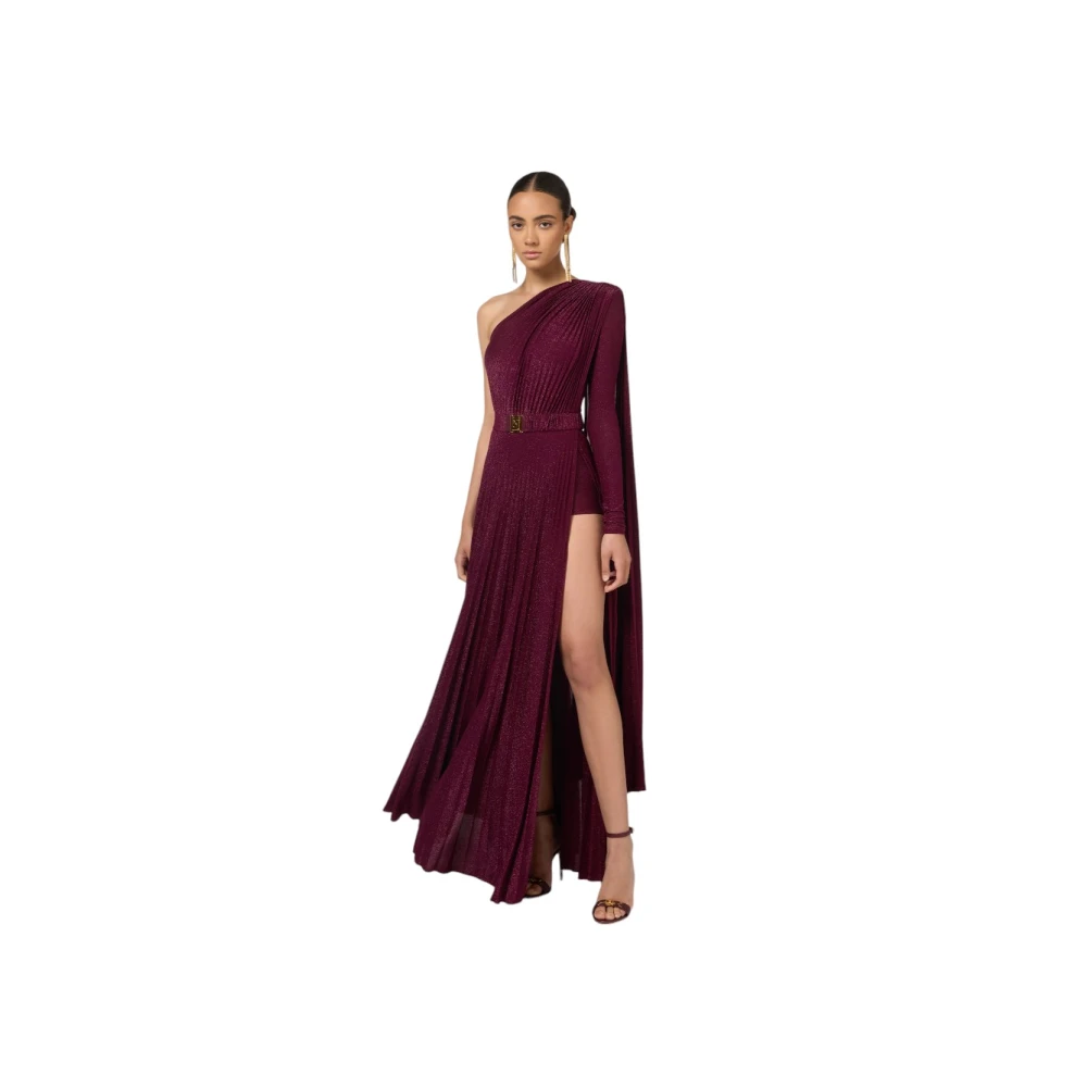 Elisabetta Franchi Jurk met Riem Red Dames