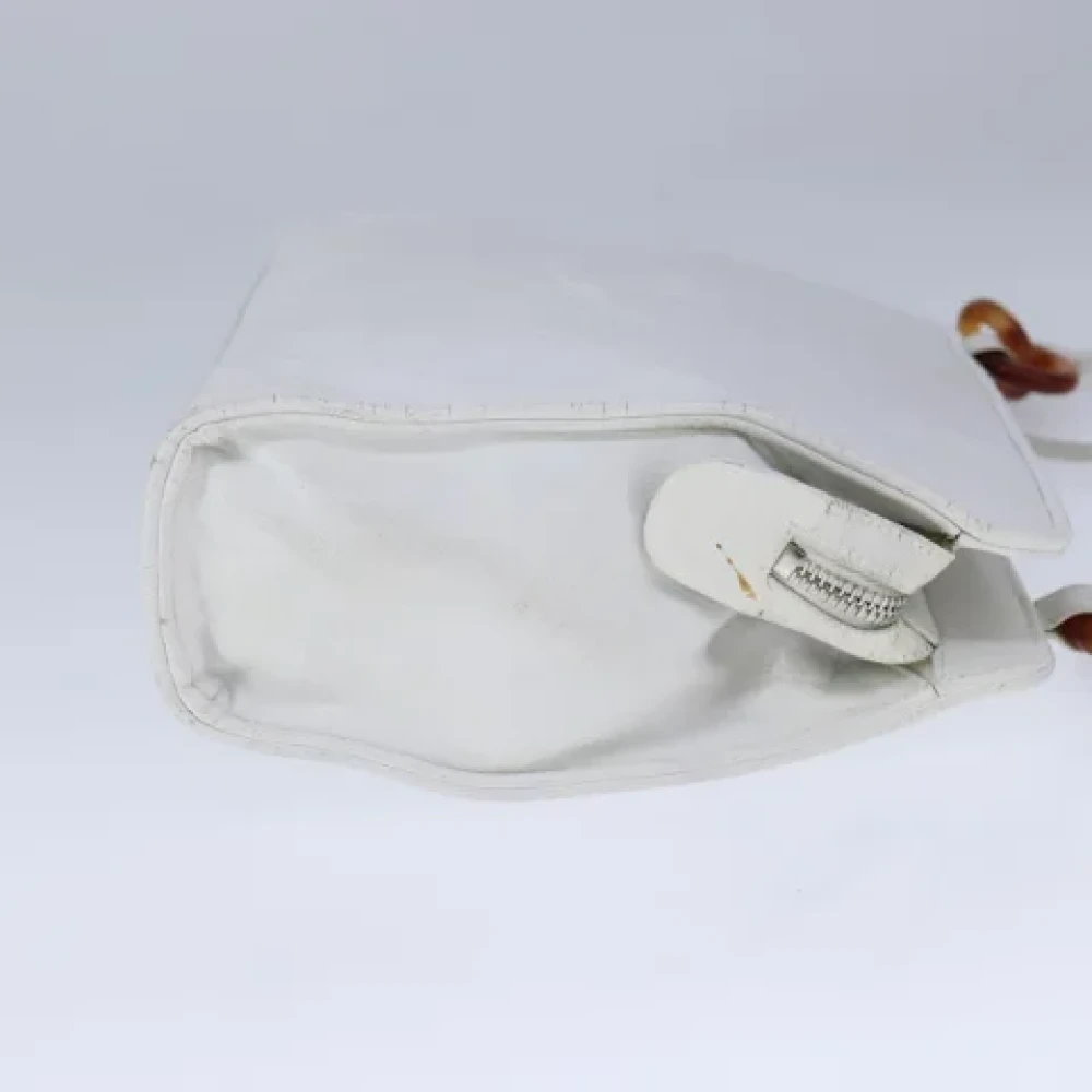 Chanel Vintage Pre-owned Leather shoulder-bags White Dames