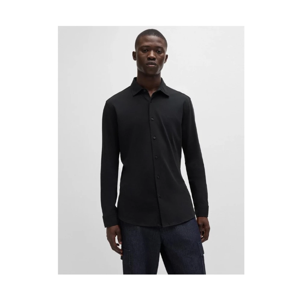 Boss Orange Casual Overhemd Black Heren