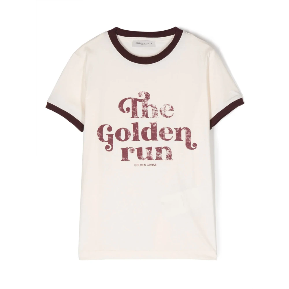 Golden Goose Arctic Wolf/Windsor Wine T-Shirt Ribb Beige, Pojke