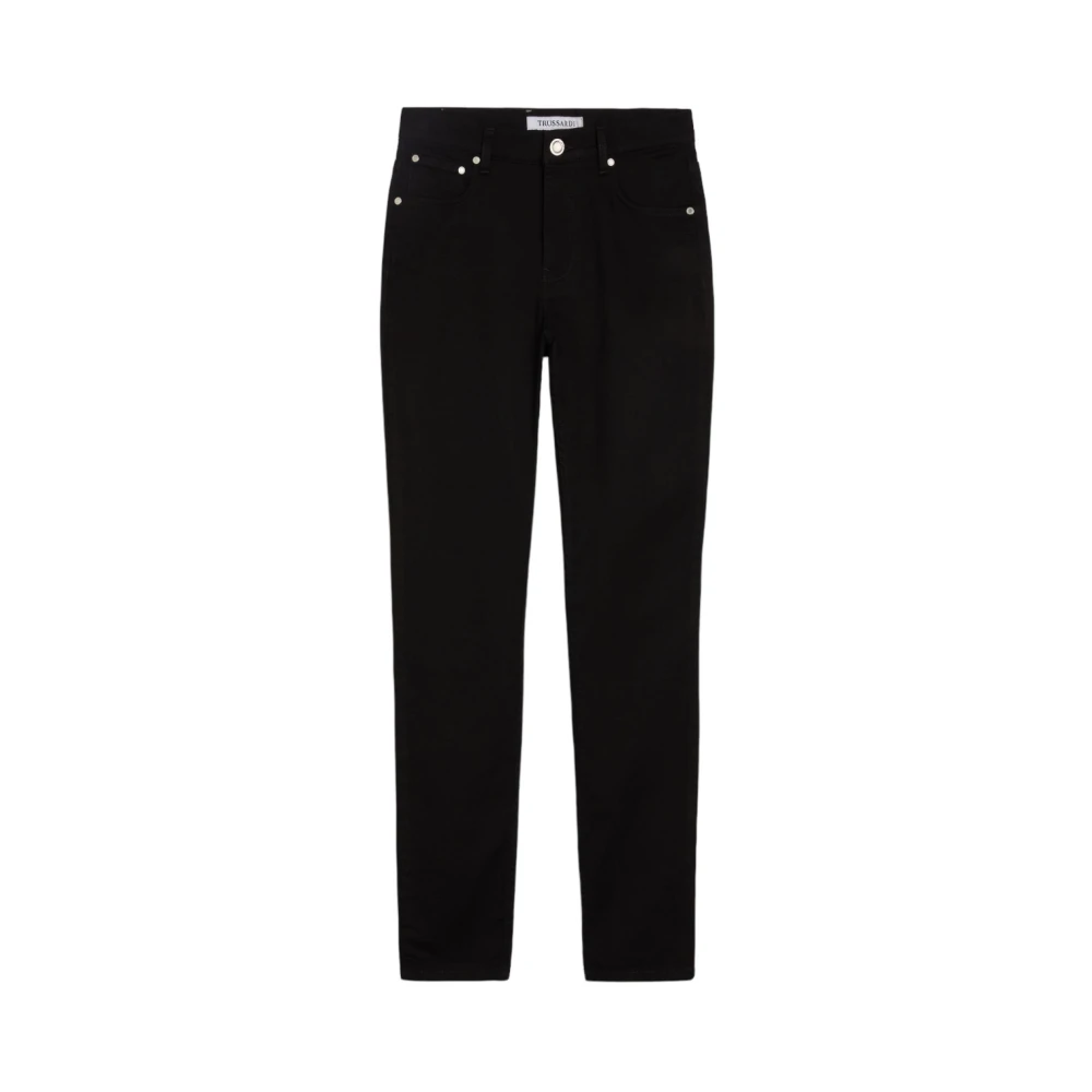 Trussardi Slim-fit Denim Broek Black Dames