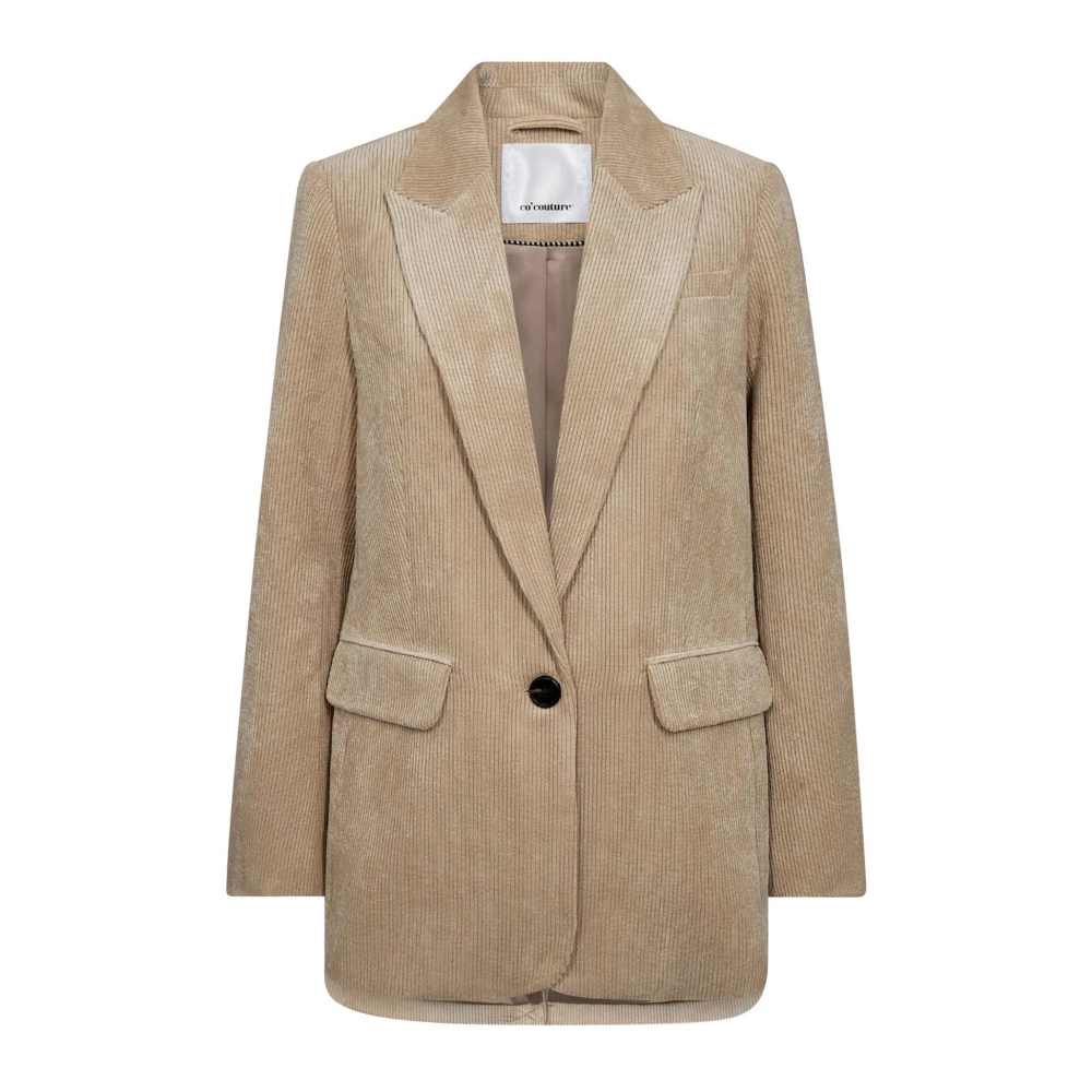 Co'couture Women's Beige Blazers, Xl, Cord Blazer Sand