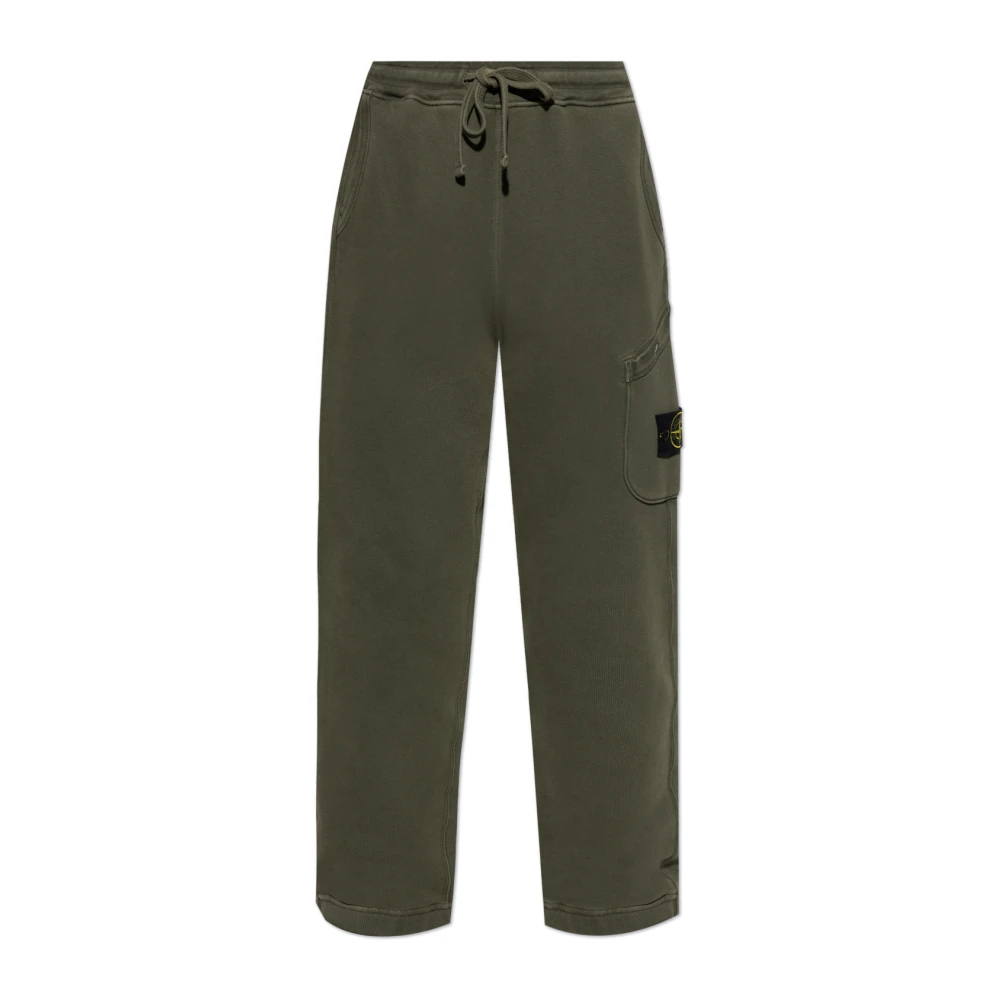 Stone Island Sweatpants met logo Green Heren