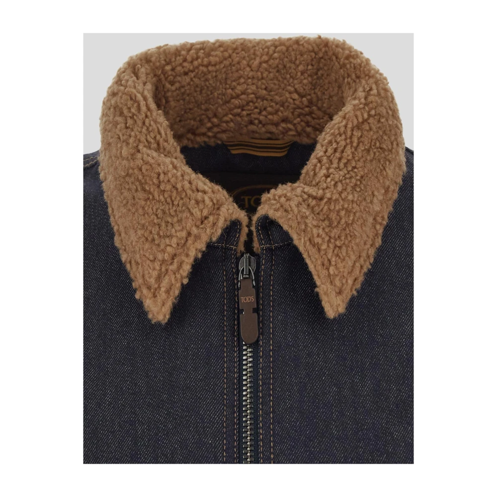TOD'S Wollen Trucker Jack Blue Heren