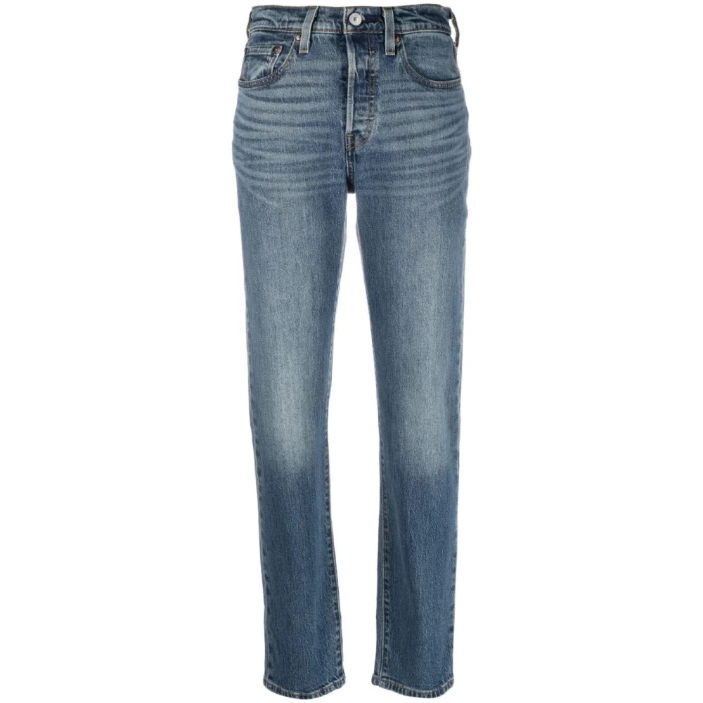 Levi's Original Cropped Jeans Blue Dames