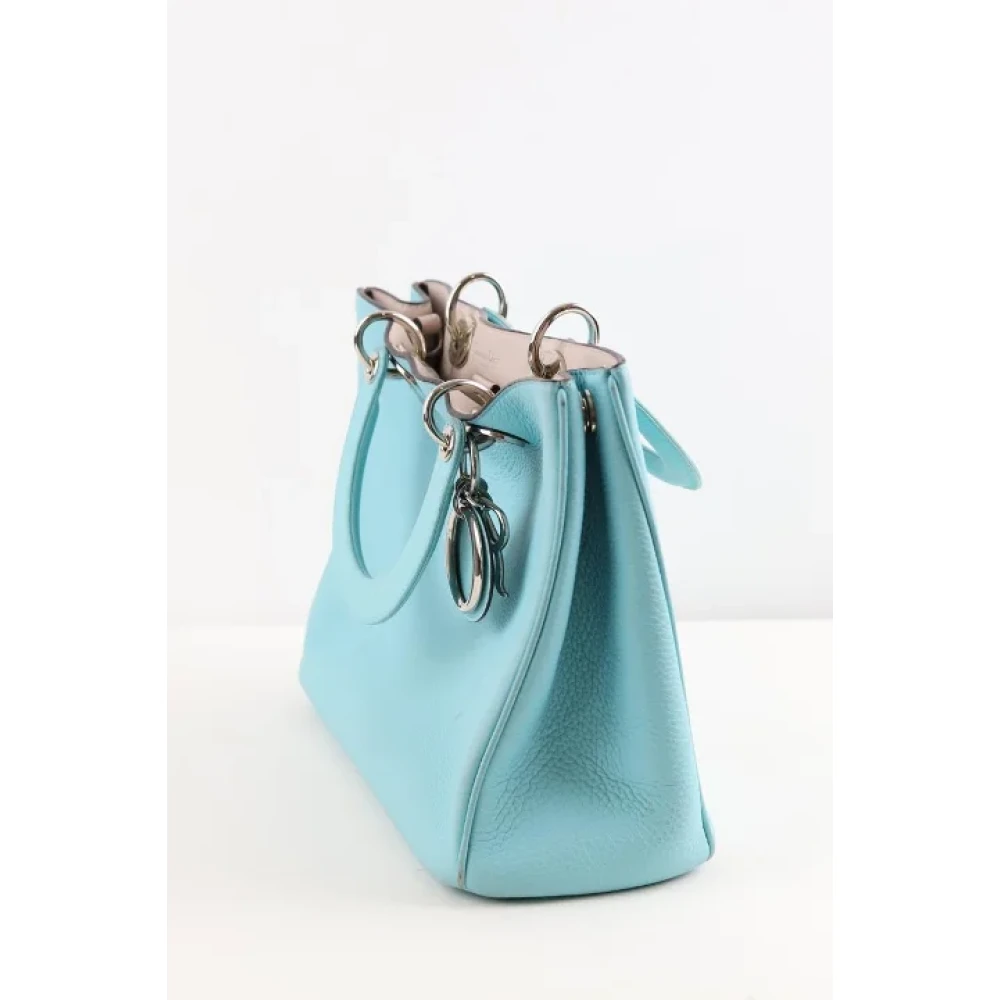 Dior Vintage Pre-owned Leather dior-bags Blue Dames