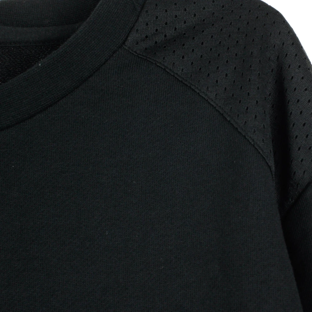 Kappa Heren Crewneck Sweatshirt Zwart Wit Black Heren