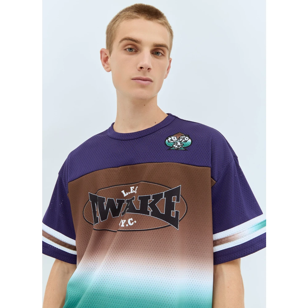 Awake NY Grafisch Logo Mesh Voetbalshirt Multicolor Heren