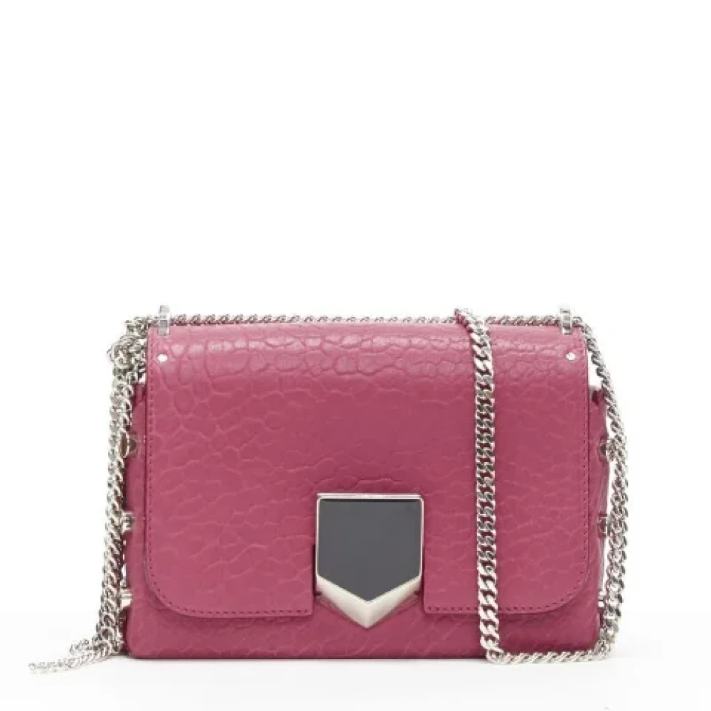 Jimmy Choo Pre-owned Leather shoulder-bags Pink Dames
