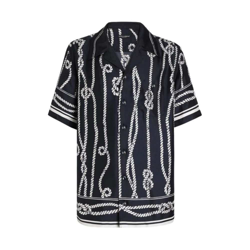 Dolce & Gabbana Uomo Blu - Camicia Haussman In Seta Twill - Shirts - L