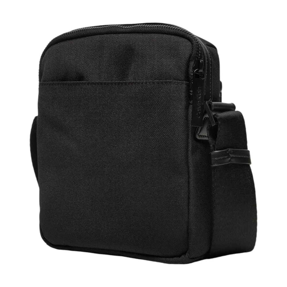 Calvin Klein Zwarte Schouder Tas met Ritszakken Black Heren