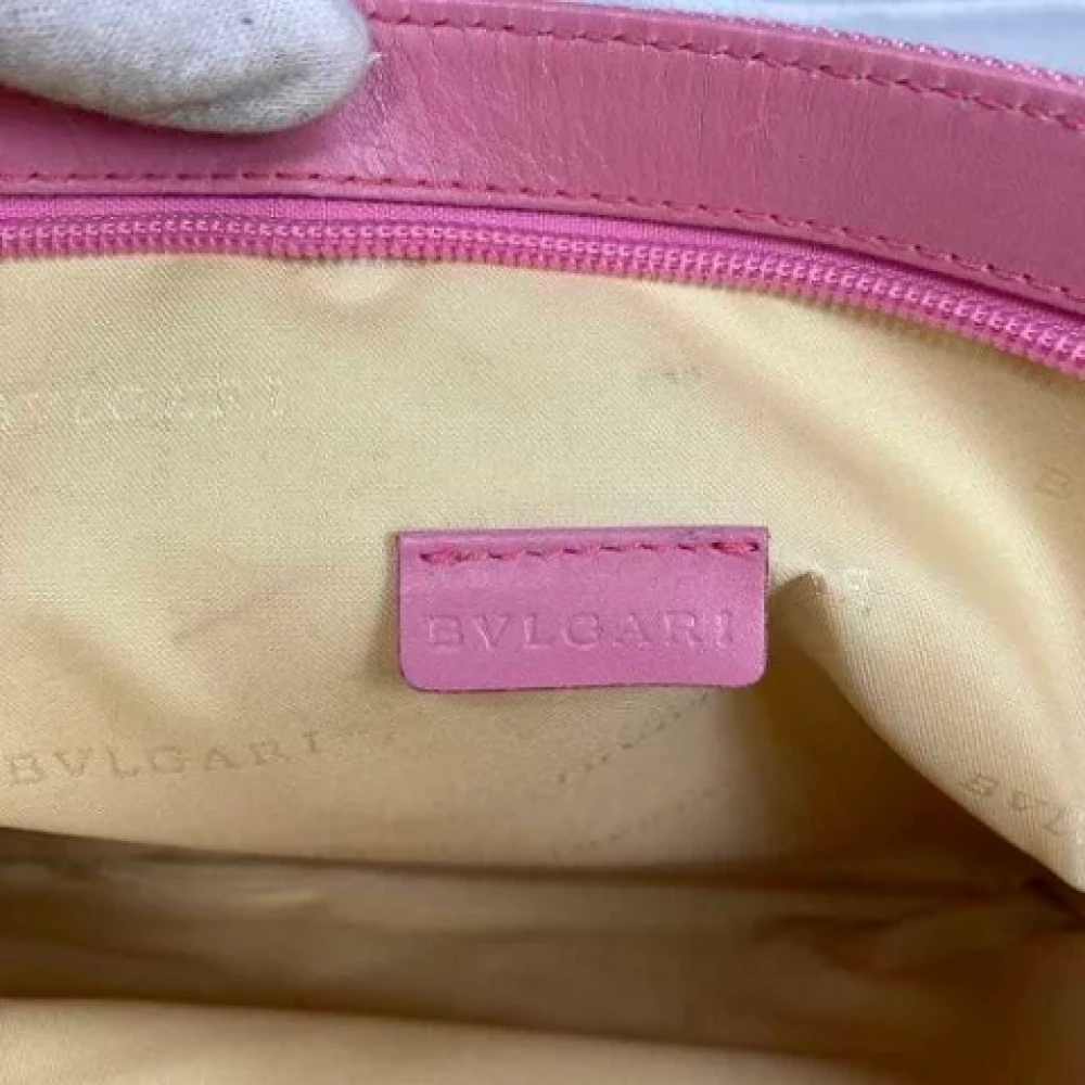 Bvlgari Vintage Pre-owned Canvas shoulder-bags Pink Dames