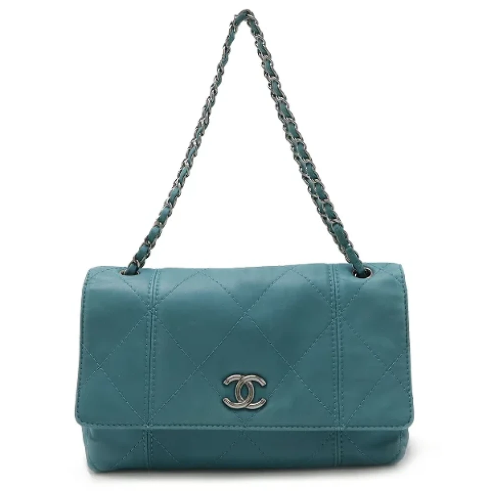 Chanel Vintage Pre-owned Leather shoulder-bags Blue Dames