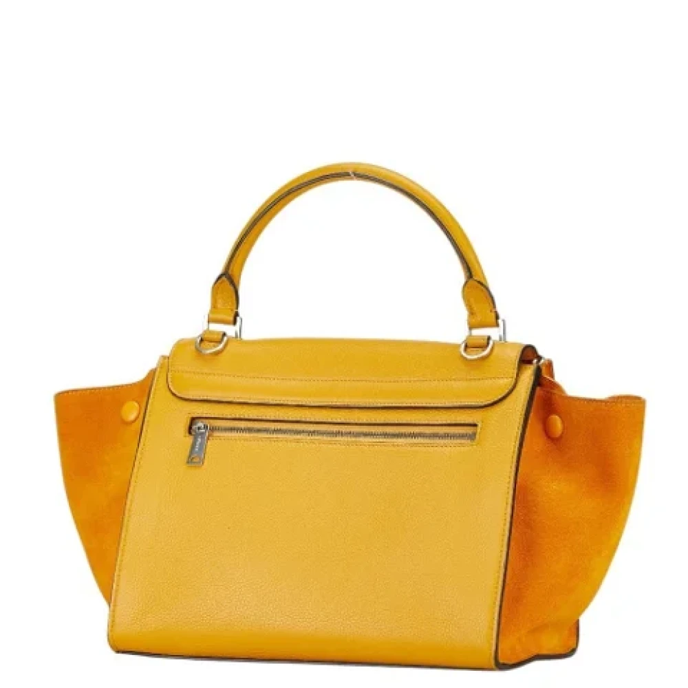 Celine Vintage Pre-owned Leather shoulder-bags Yellow Dames