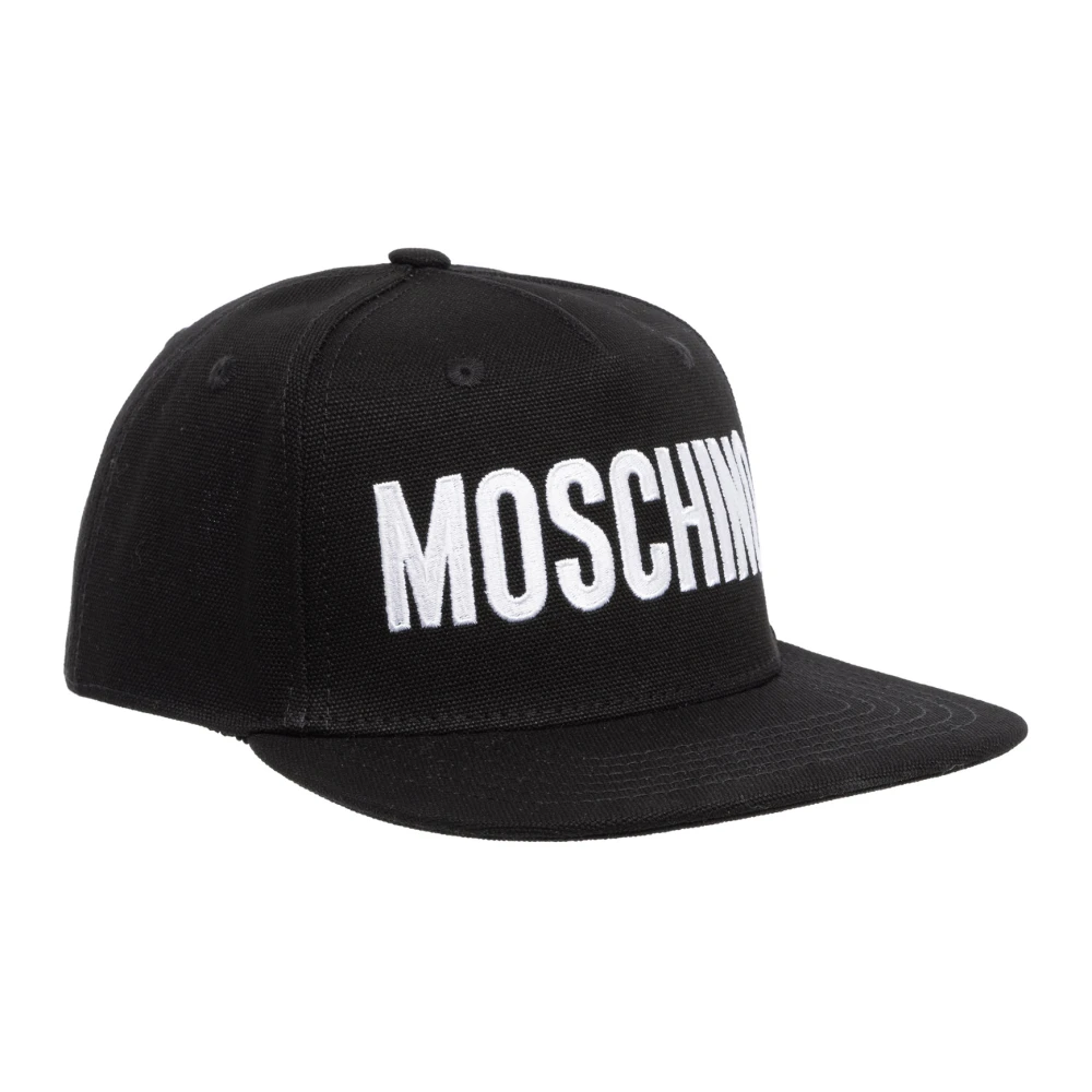 Moschino Verstelbare Abstract Logo Geborduurde Pet Black Heren