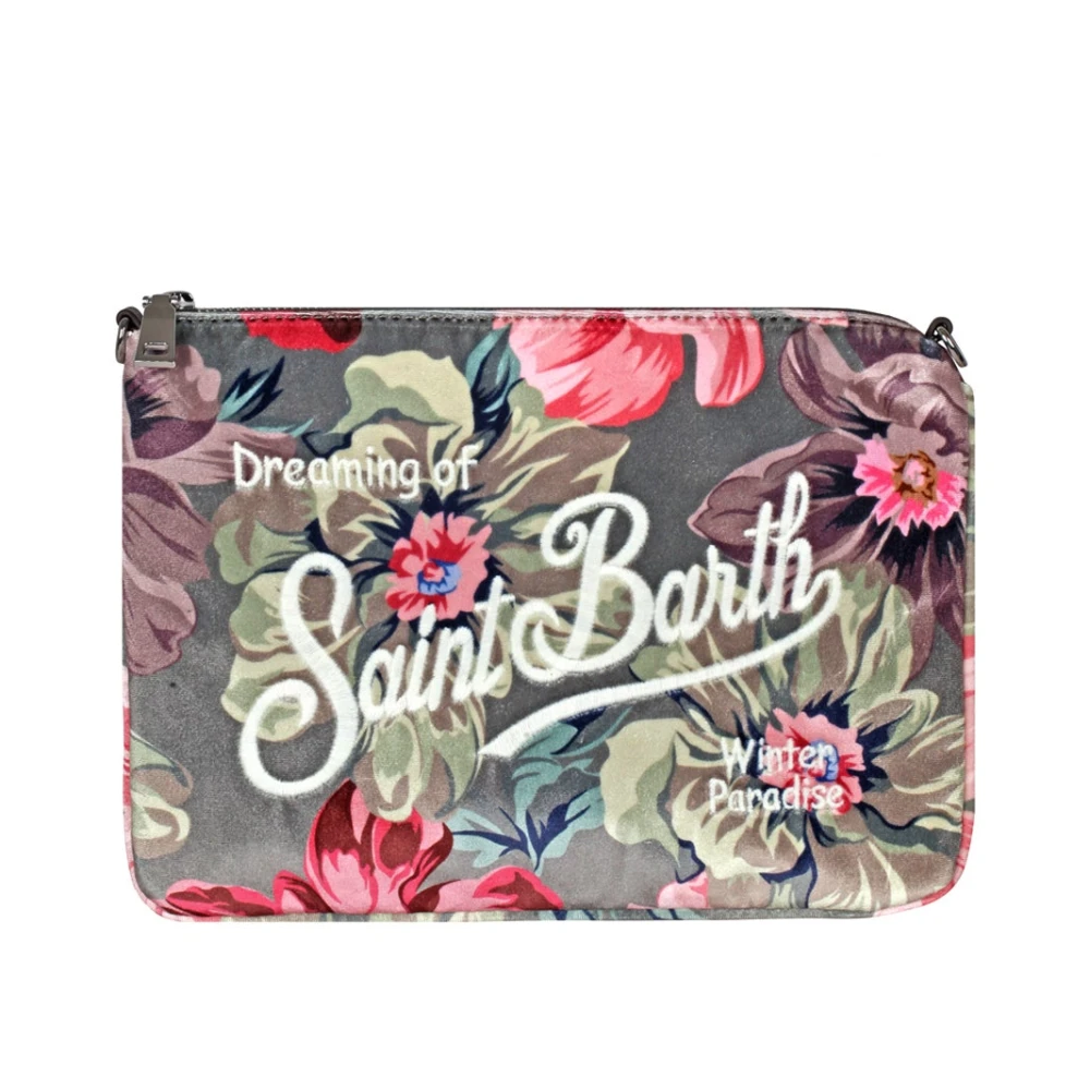 MC2 Saint Barth Fluwelen Clutch met Geborduurd Logo Multicolor Dames
