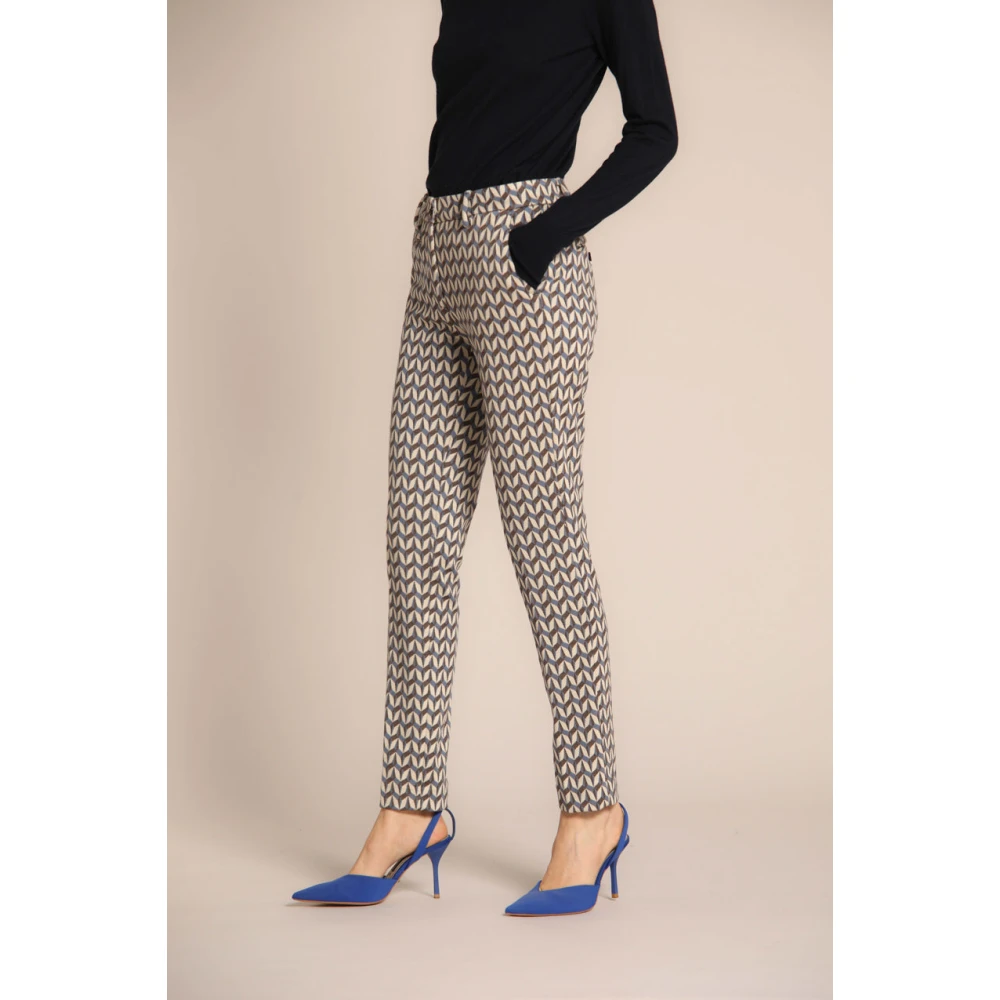 Mason's Geometrische Slim Fit Chino Broek Multicolor Dames