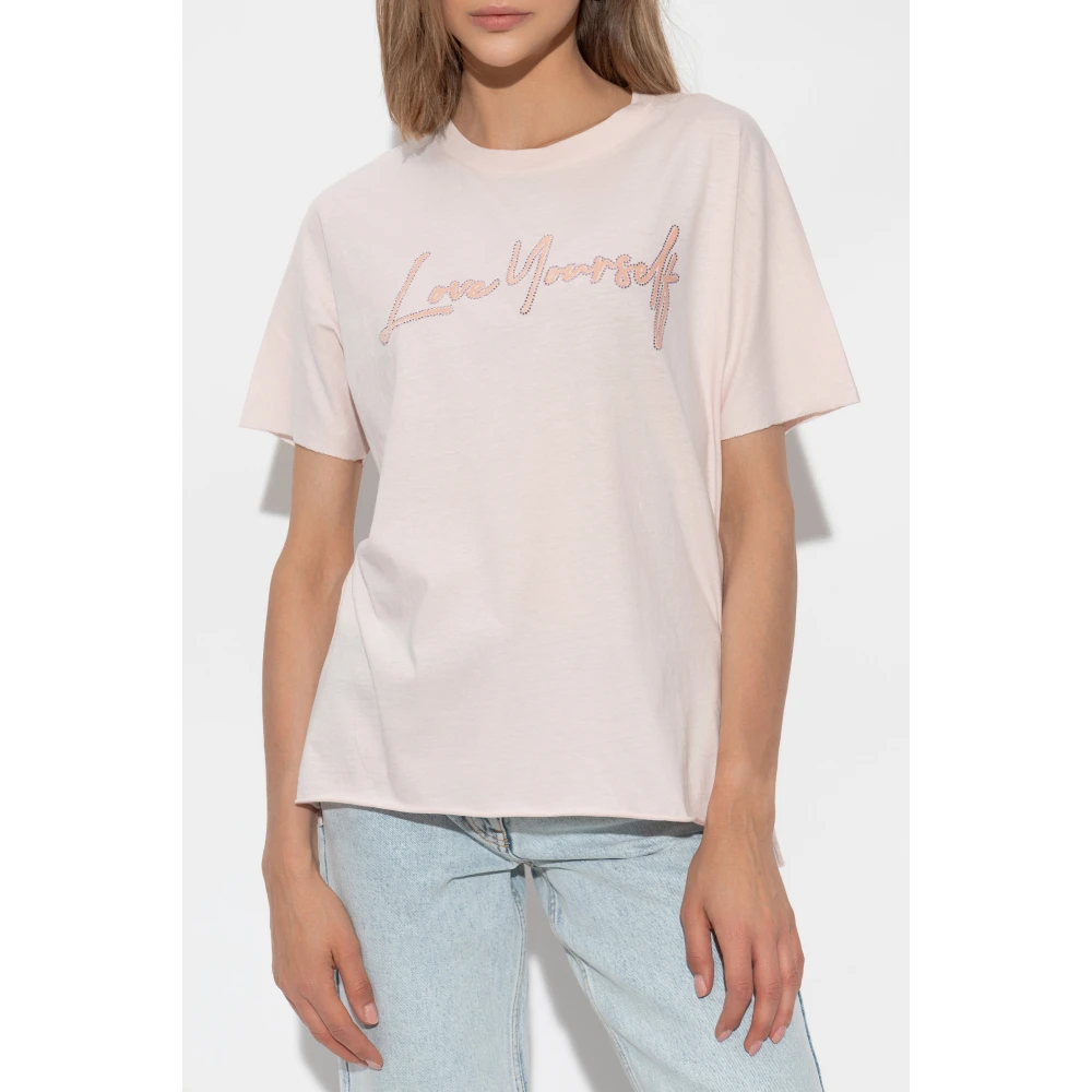 Zadig & Voltaire Bedrukt T-shirt Pink Dames