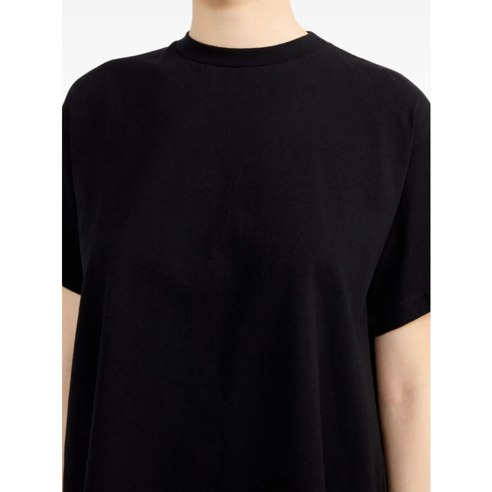 MM6 Maison Margiela Zwarte katoenen T-shirt Black Dames