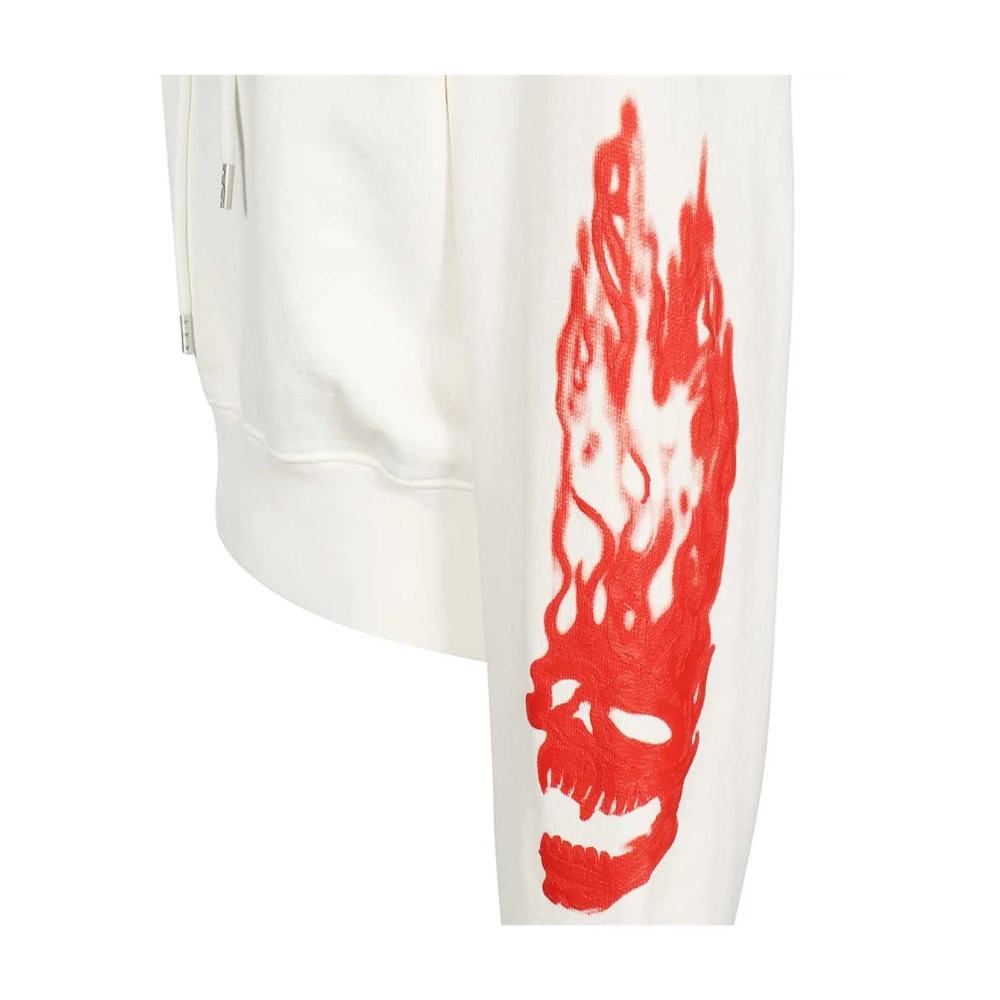 Heron Preston Verstelbare Katoenen Hoodie White Dames