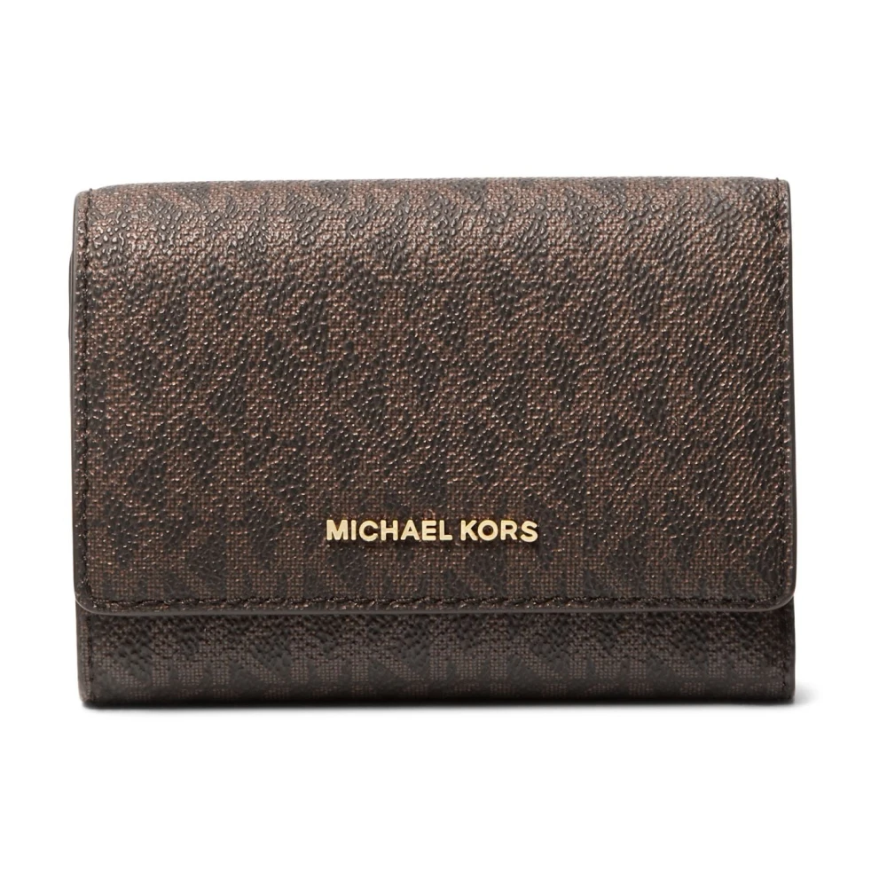 Michael Kors Women's Brown Bryant Medium Signature Logo Wallet - Wallets & Cardholders - One Size - Accessories