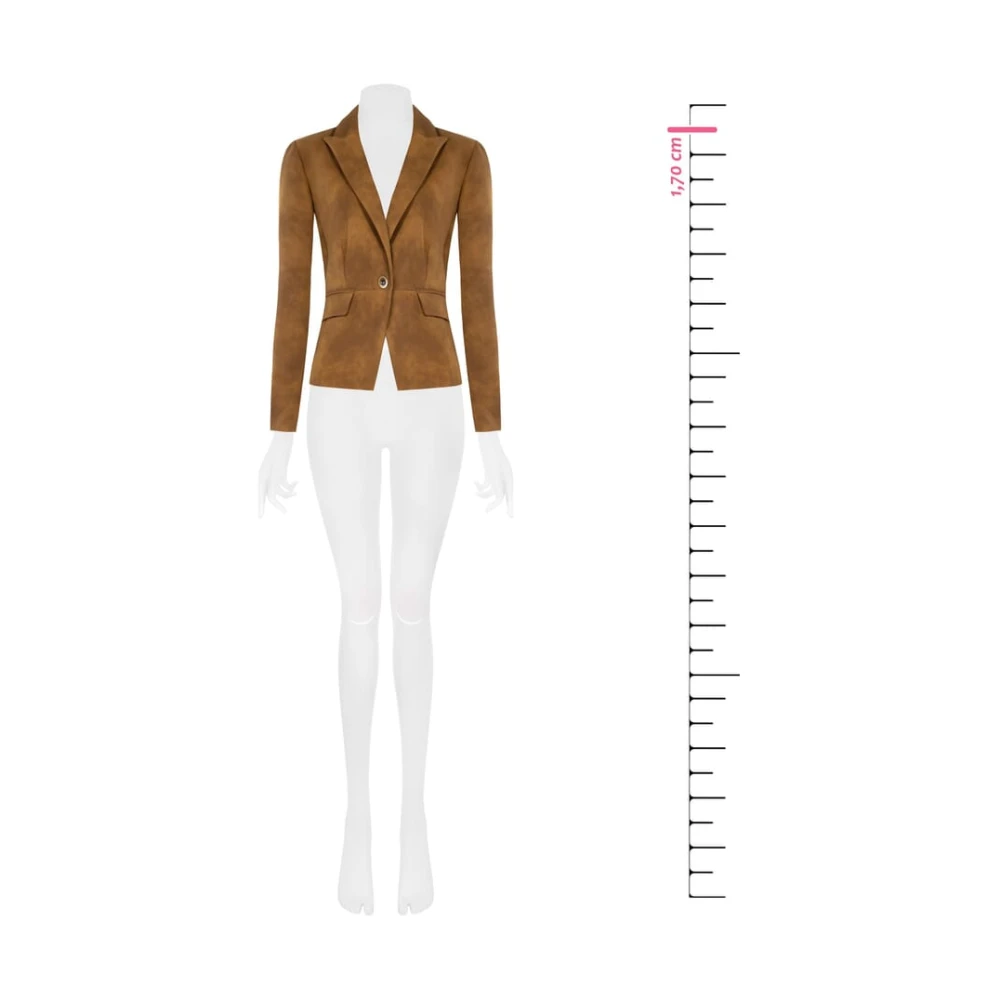 RINASCIMENTO Imitatieleren jas Collectie 2024 25 Brown Dames