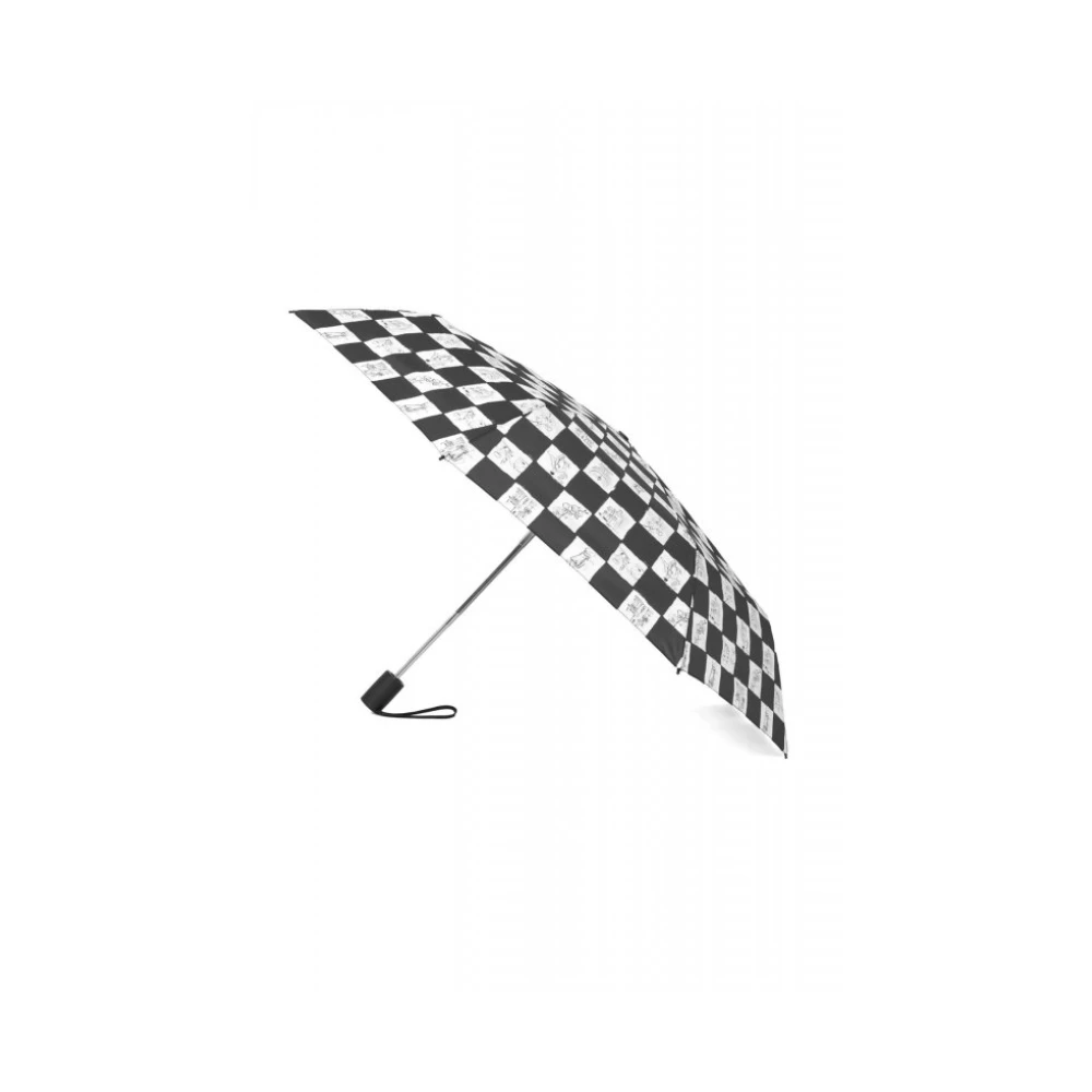 Karl Lagerfeld Damen Schachbrettmuster-Allover-Print - K/Ballet Kleiner Karierter Regenschirm, Größe: One Size - Image 3