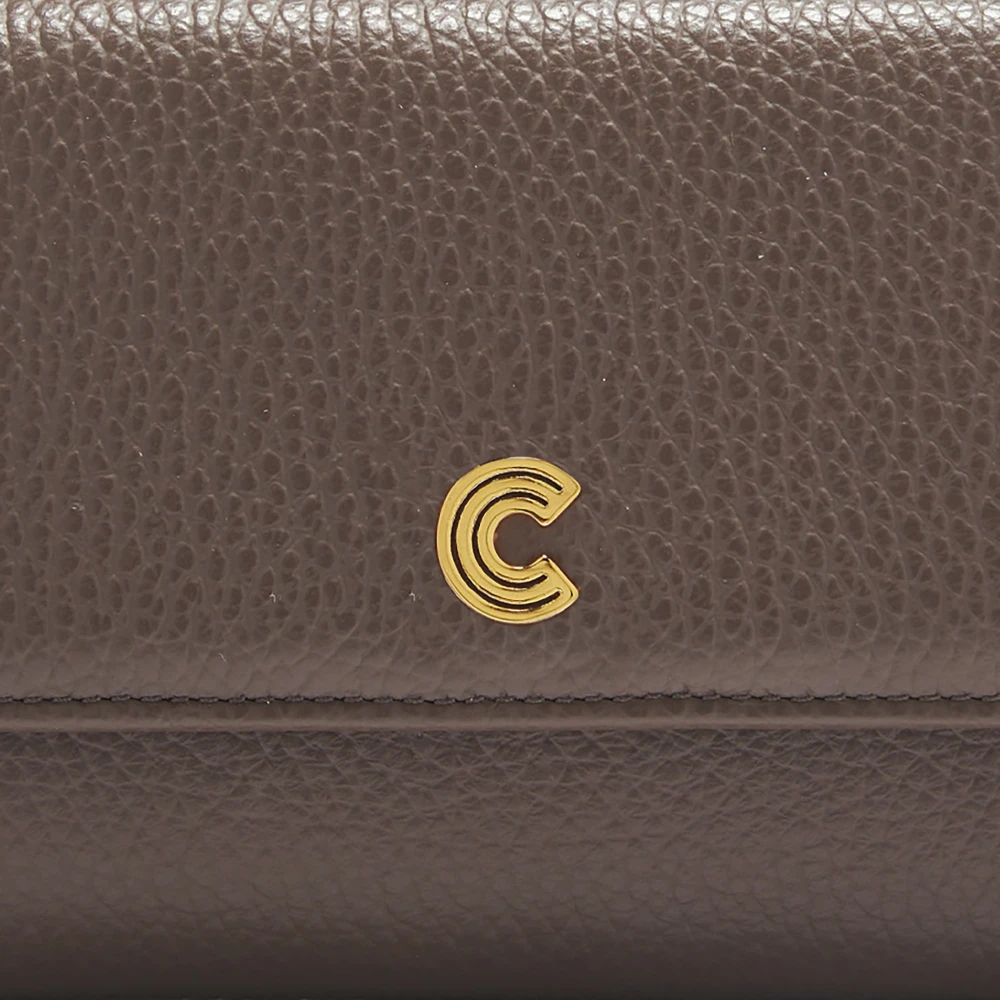 Coccinelle Luxe leren portemonnee met C-logo Brown Dames