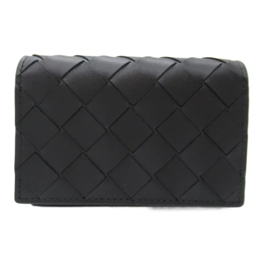 Bottega Veneta Vintage Pre-owned Leather wallets Black Dames