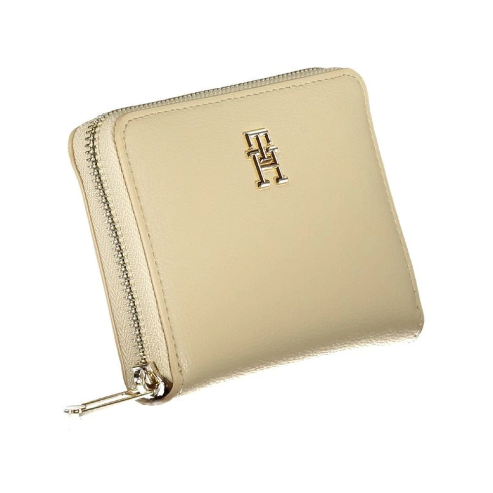 Tommy Hilfiger Beige Portemonnee met Meerdere Compartimenten Beige Dames