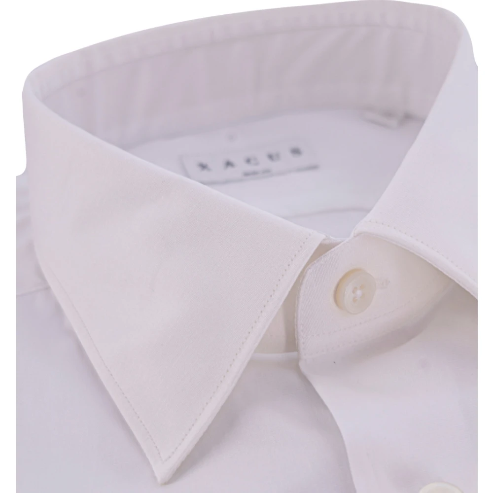 Xacus Klassieke Witte Overhemd Slim Fit White Heren
