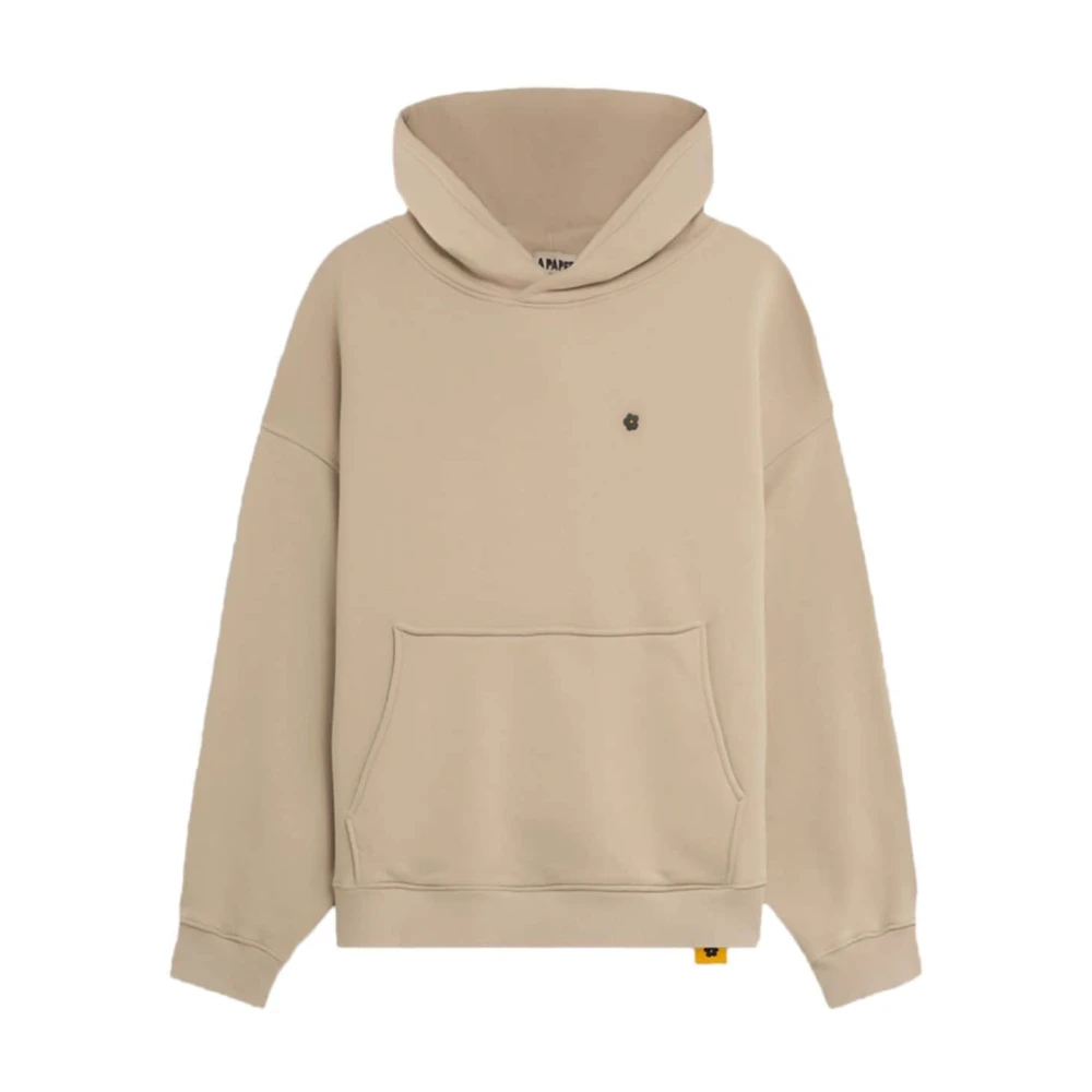 A Paper Kid Stijlvolle Unisex Hoodie in Zand Beige Heren