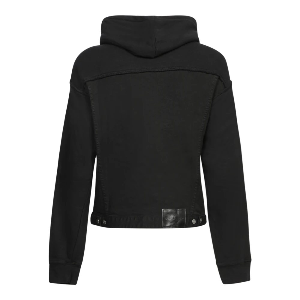 Dsquared2 Zwarte Hoodie Jas voor Mannen Black Heren