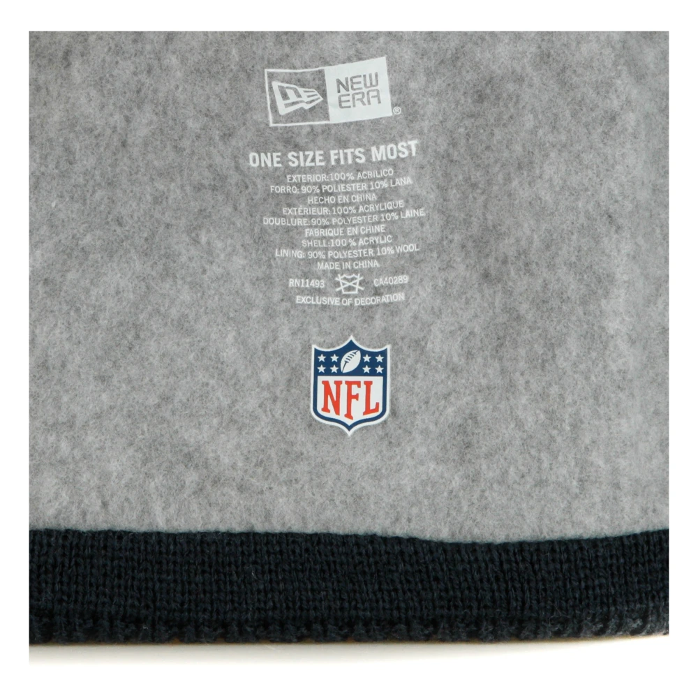 new era NFL Pom Hat Field Sport Knit Black Heren