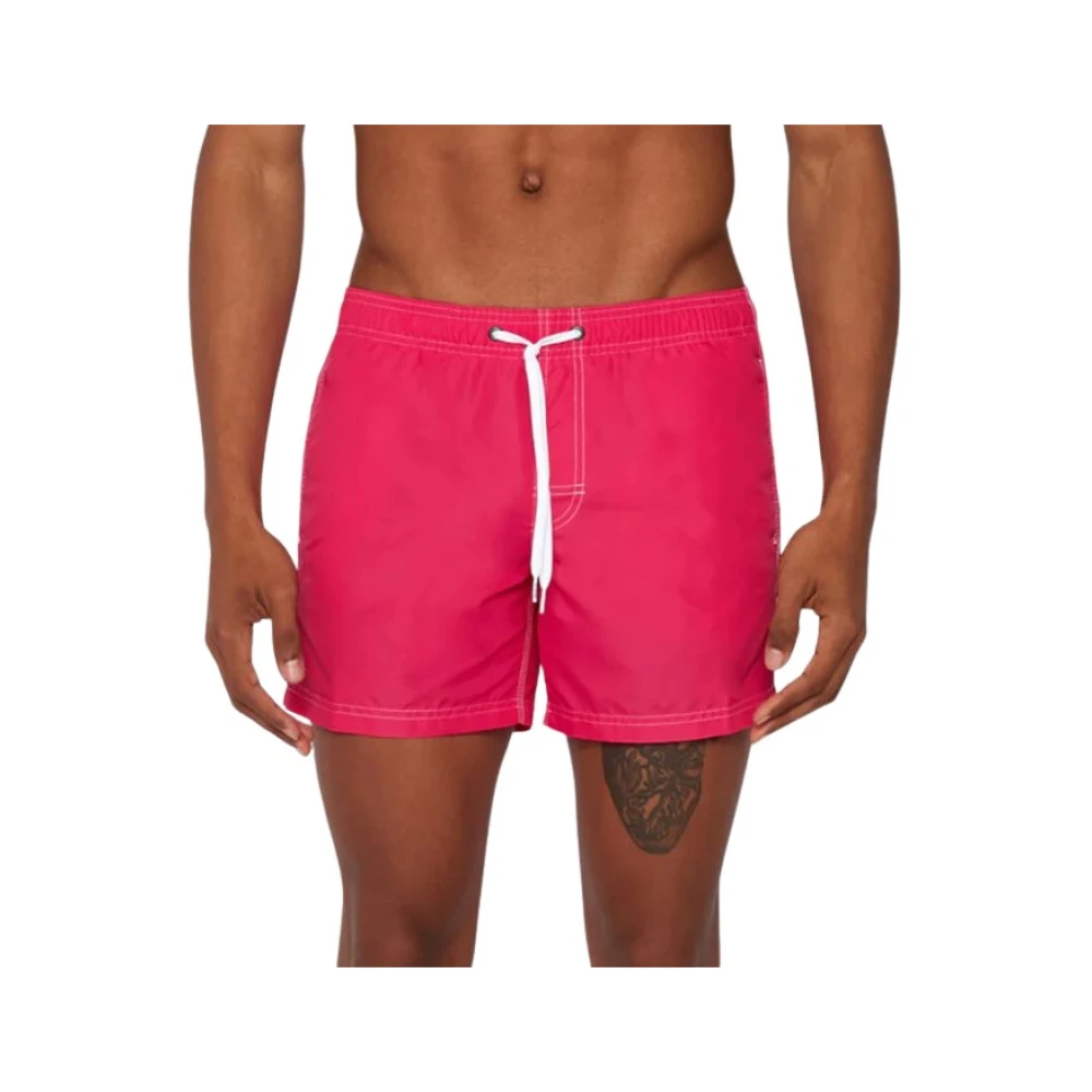 Sundek Men's Red Sea Swim Shorts Elastic Waist - Beachwear - Xl - Swimwear