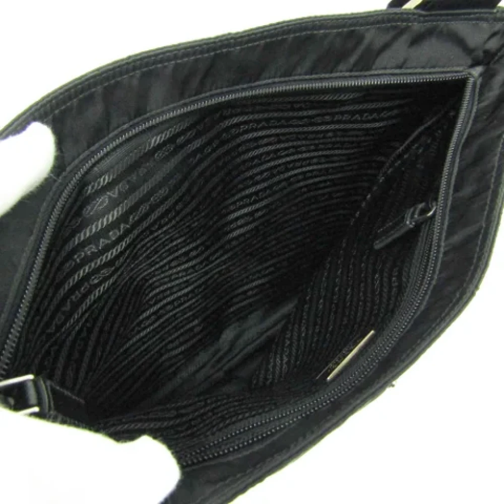 Prada Vintage Pre-owned Leather shoulder-bags Black Dames