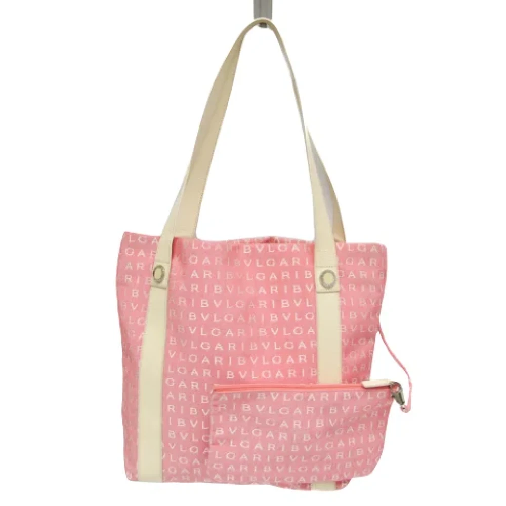 Bvlgari Vintage Pre-owned Canvas totes Pink Dames