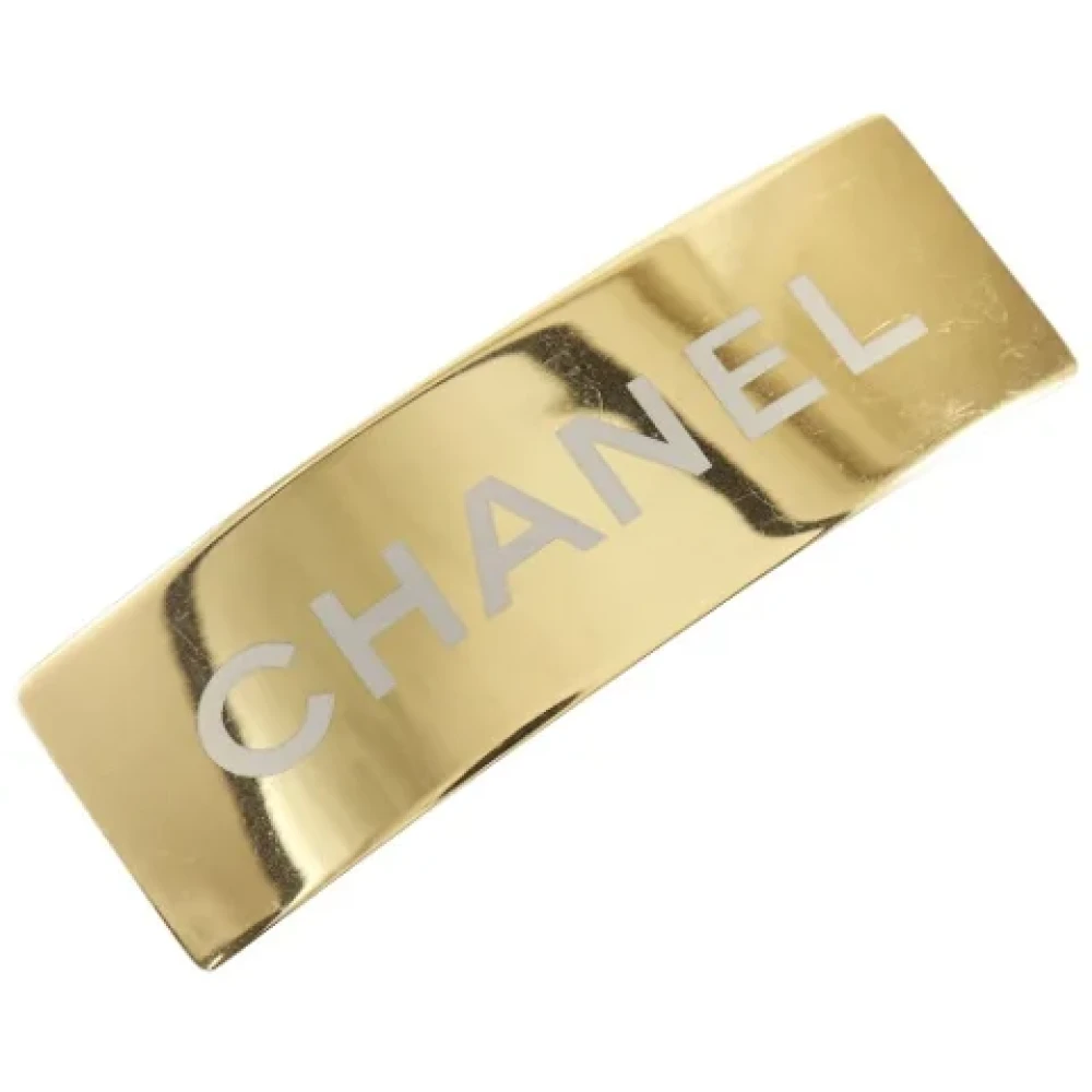 Chanel Vintage Pre-owned Fabric hair-accessories Yellow Dames