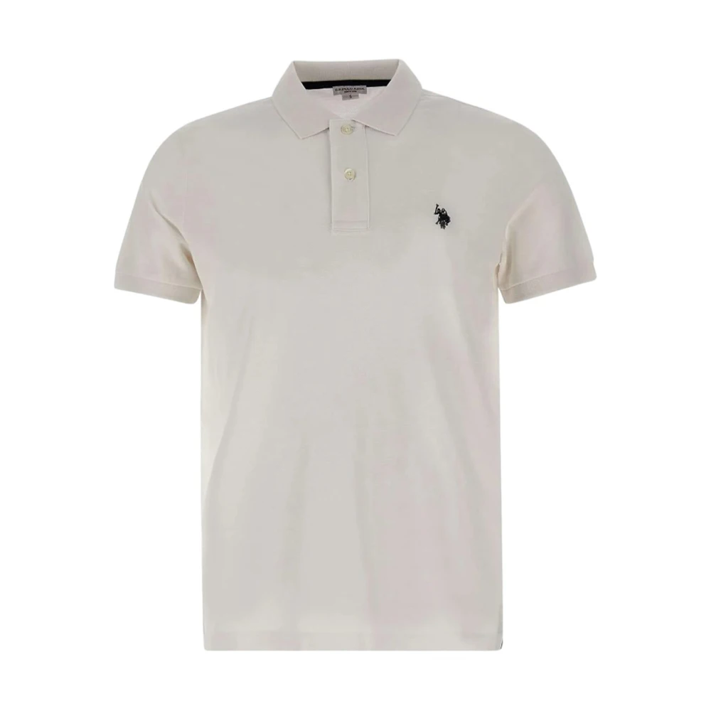 U.s. Polo Assn. Herr Bomull Polo Skjorta White, Herr