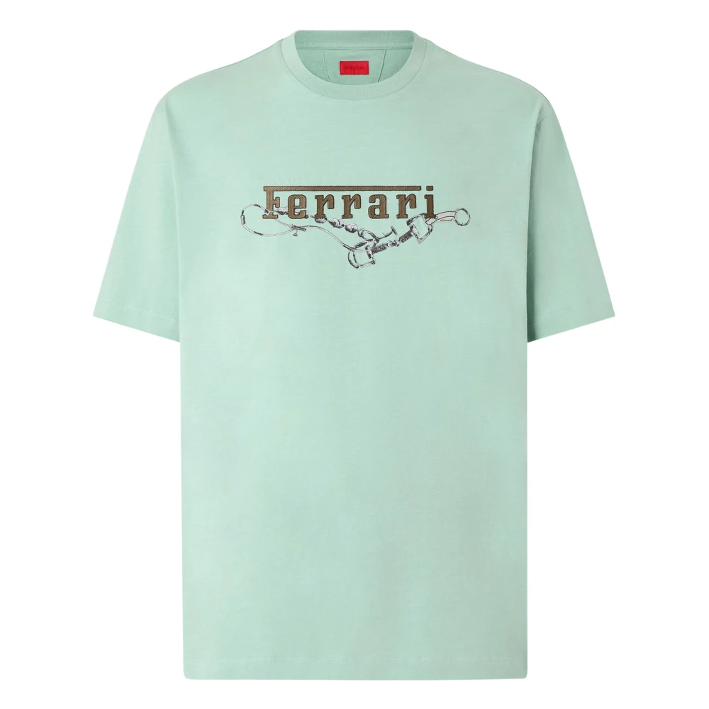 Ferrari Green T-Shirts, Male, M, Cotton T-Shirt