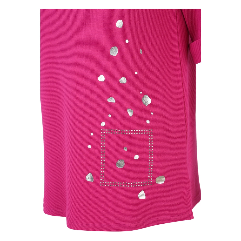 Doris S Lichtgewicht Sweatshirt-Stijl Shirt met Ottoman Stof Pink Dames