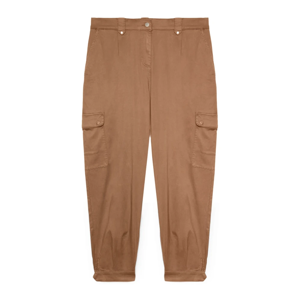 Fiorella Rubino Lyocell Cargo Byxor Brown, Dam