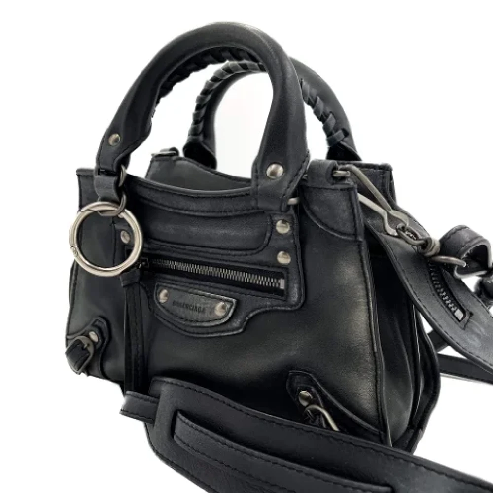Balenciaga Vintage Pre-owned Leather handbags Black Dames