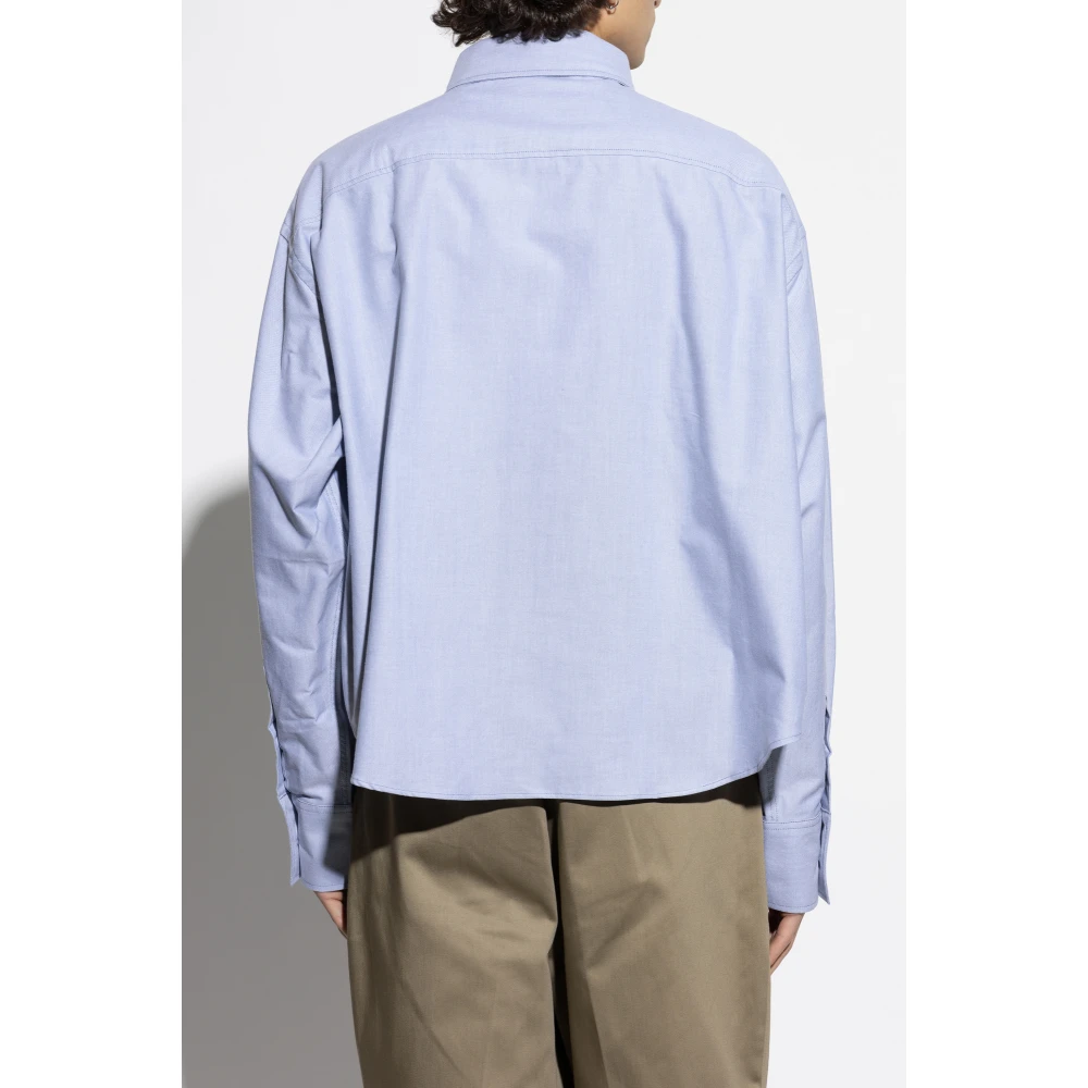 Ami Paris Logo Shirt Blue Heren