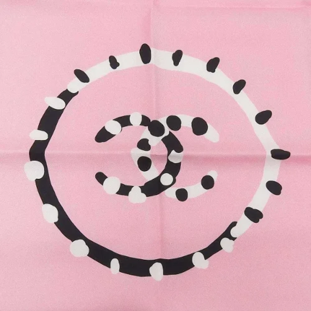 Chanel Vintage Pre-owned Silk scarves Pink Dames