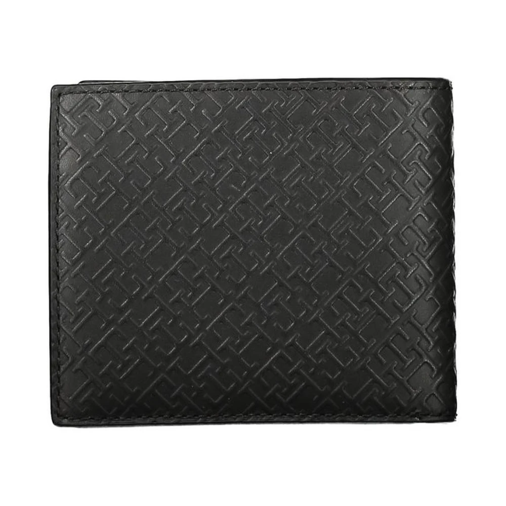 Tommy Hilfiger Zwarte leren portemonnee met logo Black Heren